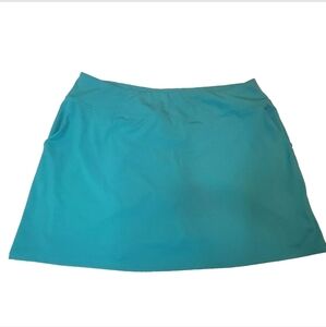 Tommy Bahama Women's XL Skirt Skort Golf Pockets Teal Blue Turquoise Stretchy